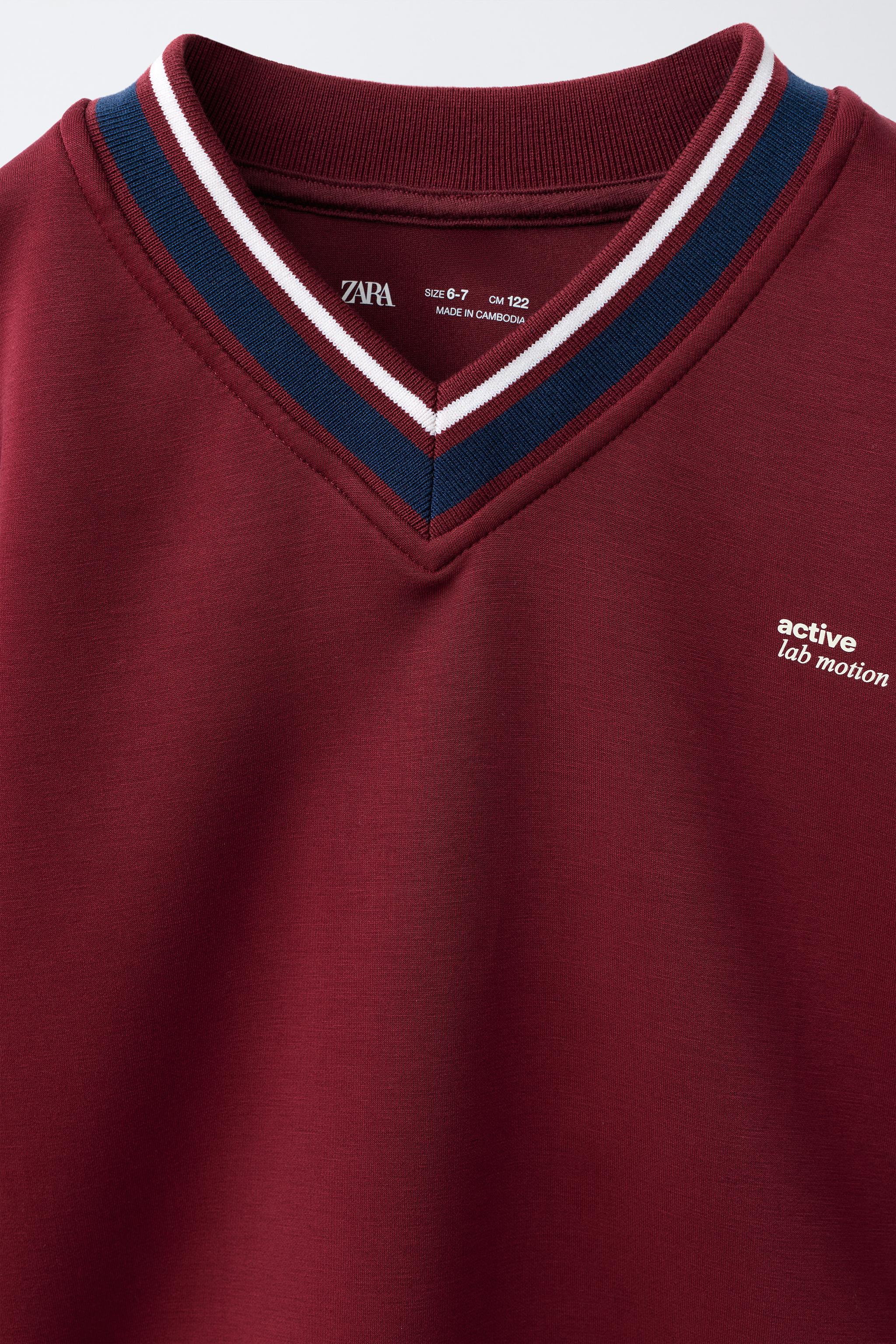 SPORTY V-NECK SWEATSHIRT